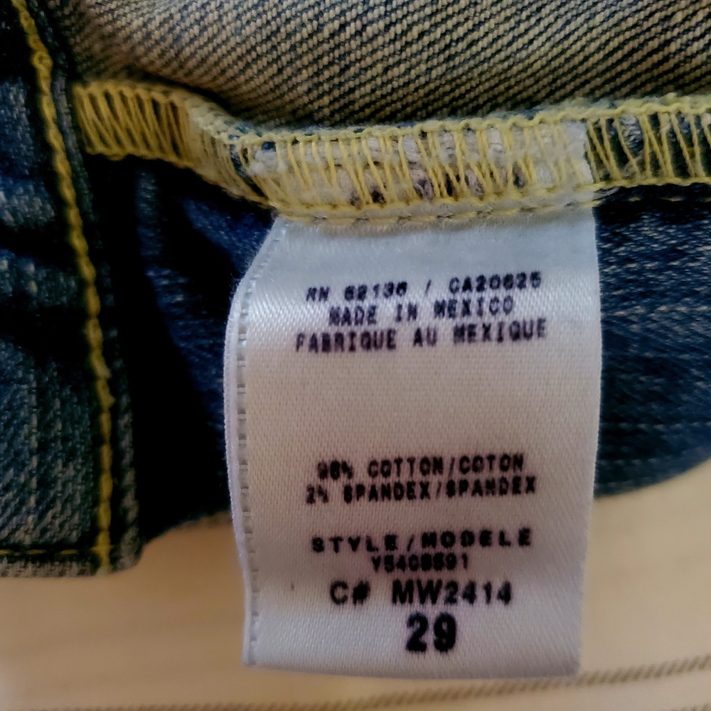 GUESS Denim Mini Skirt with Navy Floral Embroidery - Picture 6 of 6